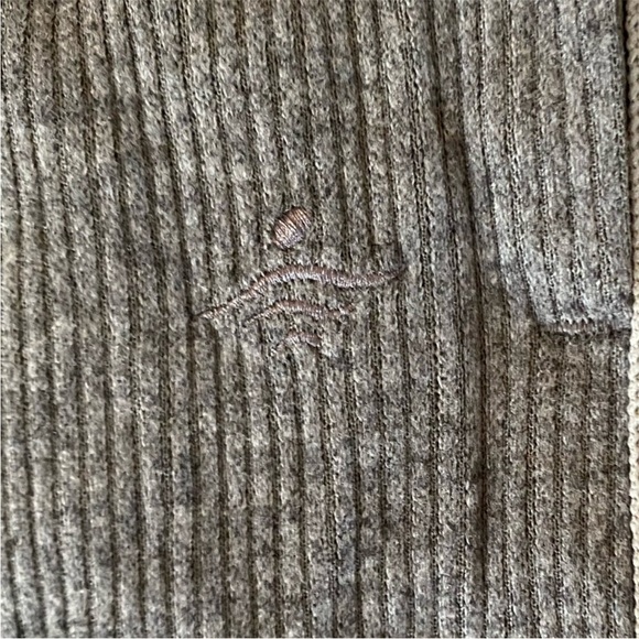 Halara Ribbed High Waisted Tummy Control Drawstring Wide Leg Gray Sweatpants - Picture 7 of 9